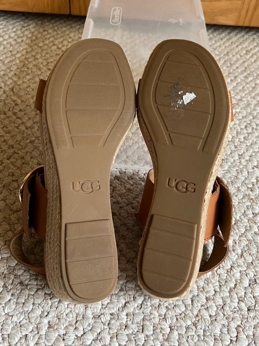 UGG -- Navee Espadrille Wedge Buckle Sandal -- Like New - Picture 10 of 15